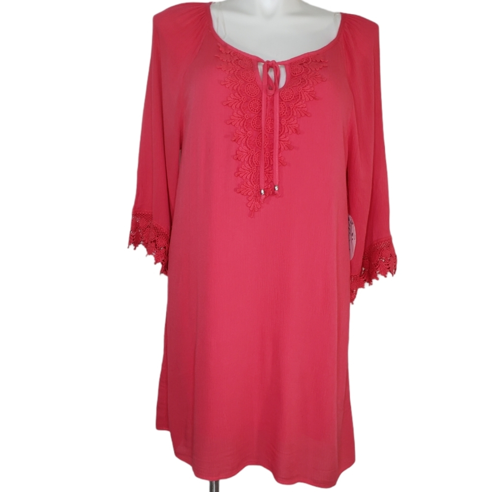 Naif Coral 3/4 Sleeve Dress Size XL NWT